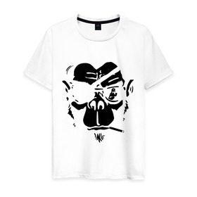 Мужская футболка хлопок с принтом Мистер Горилла в Курске, 100% хлопок | прямой крой, круглый вырез горловины, длина до линии бедер, слегка спущенное плечо. | пират