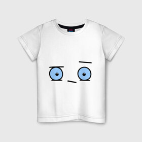 Детская футболка хлопок с принтом Бодрый смайл в Курске, 100% хлопок | круглый вырез горловины, полуприлегающий силуэт, длина до линии бедер | глаза | глазастик | настроение | позитив | рожица | смайлы | чудик
