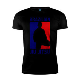 Мужская футболка премиум с принтом Джиу-джитсу (Jiu jitsu) в Курске, 92% хлопок, 8% лайкра | приталенный силуэт, круглый вырез ворота, длина до линии бедра, короткий рукав | brazilian | бой | джиу джитсу | карате | черный пояс