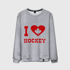 Мужской свитшот хлопок с принтом Я люблю канадский хоккей. в Курске, 100% хлопок |  | hockey | i love hochey | канада | кленовые листья | спорт | хоккей | я люблю хоккей