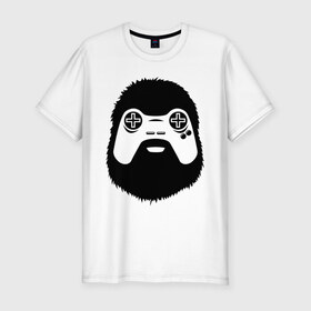 Мужская футболка премиум с принтом Геймер в Курске, 92% хлопок, 8% лайкра | приталенный силуэт, круглый вырез ворота, длина до линии бедра, короткий рукав | joystick | видеоигры | джойстик | игры