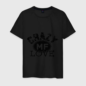 Мужская футболка хлопок с принтом Crazy MF love в Курске, 100% хлопок | прямой крой, круглый вырез горловины, длина до линии бедер, слегка спущенное плечо. | crazy | crazy mf | crazy mf love | love | rap