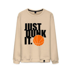 Мужской свитшот хлопок с принтом Just dunk it. в Курске, 100% хлопок |  | just dunk | just dunk it | nba | баскетбол | баскетбольный мяч | мяч dunk | нба