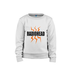 Детский свитшот хлопок с принтом Radiohead. в Курске, 100% хлопок | круглый вырез горловины, эластичные манжеты, пояс и воротник | 