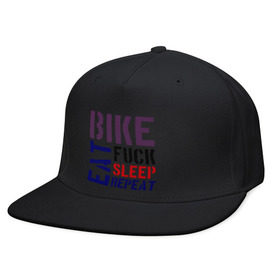 Кепка снепбек с прямым козырьком с принтом Bike eat sleep repeat в Курске, хлопок 100% |  | bicycle | bike | bike eat sleep repeat | eat | repeat | sleep | велик | велосипед | велосипедист
