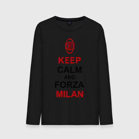 Мужской лонгслив хлопок с принтом keep calm and Forza Milan в Курске, 100% хлопок |  | Тематика изображения на принте: болельщикам | матч | милан | спорт | фк | футбол | футбольный клуб