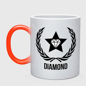 Кружка хамелеон с принтом Diamond Star в Курске, керамика | меняет цвет при нагревании, емкость 330 мл | bshirts | swag | алмаз | бриллиант | драгоценности | камень | сваг | свэг