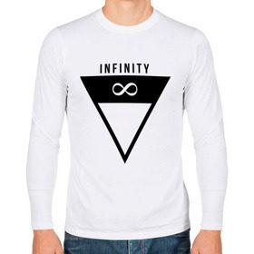 Мужской лонгслив хлопок с принтом Infinity Triangle в Курске, 100% хлопок |  | infinity | infinity triangle | swag | triangle | бесконечность | инфинити | свег | треугольник