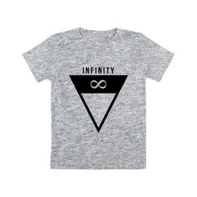 Детская футболка хлопок с принтом Infinity Triangle в Курске, 100% хлопок | круглый вырез горловины, полуприлегающий силуэт, длина до линии бедер | Тематика изображения на принте: infinity | infinity triangle | swag | triangle | бесконечность | инфинити | свег | треугольник