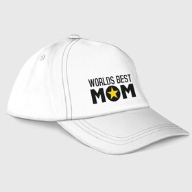Бейсболка с принтом Worlds Best Mom в Курске, 100% хлопок | классический козырек, металлическая застежка-регулятор размера | worlds best mom | лучшая в мире мама | лучшая мама | подарки родственникам | подарок для мамы