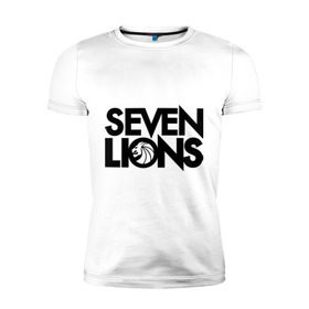 Мужская футболка премиум с принтом 7 Lions в Курске, 92% хлопок, 8% лайкра | приталенный силуэт, круглый вырез ворота, длина до линии бедра, короткий рукав | seven lions | лев | львы | семь | семь львов