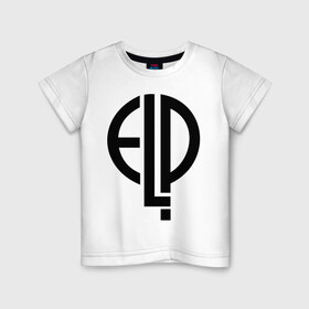 Детская футболка хлопок с принтом E.L.P. в Курске, 100% хлопок | круглый вырез горловины, полуприлегающий силуэт, длина до линии бедер | e.l.p. | elp | rock | музыкальная группа | музыкальные группы | рок | рок группа | рок группы | рокерам | рокеры | элп