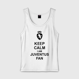 Женская майка хлопок с принтом keep calm I am juventus fan в Курске, 95% хлопок, 5% эластан |  | juventus | keep calm | болельщик | кип калм | фанат | футбол | ювентус