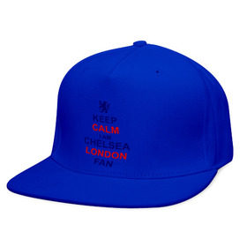 Кепка снепбек с прямым козырьком с принтом keep calm I am Chelsea London fan в Курске, хлопок 100% |  | лондон
