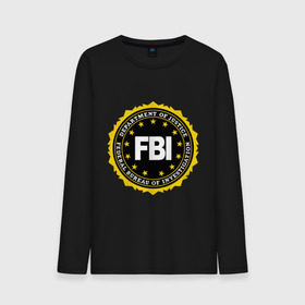 Мужской лонгслив хлопок с принтом FBI в Курске, 100% хлопок |  | fbi | federal bureau of investigation | newtop | америка | спецслужбы | сша | фбр | федеральное бюро расследований