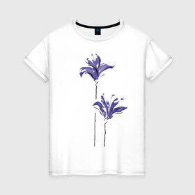 Женская футболка хлопок с принтом Другие цветы в Курске, 100% хлопок | прямой крой, круглый вырез горловины, длина до линии бедер, слегка спущенное плечо | девушкам | красивые рисунки | цветочки