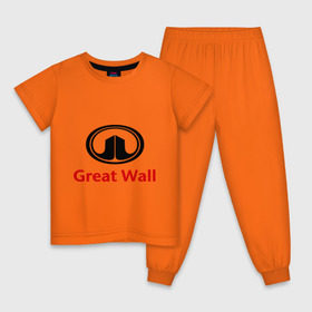 Детская пижама хлопок с принтом Great Wall logo в Курске, 100% хлопок |  брюки и футболка прямого кроя, без карманов, на брюках мягкая резинка на поясе и по низу штанин
 | great wall | greatwall | автобренды | автолюбителям | бренд | для автовладельцев | для автолюбителей | лого | логотип