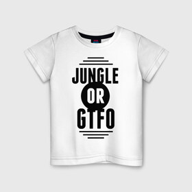 Детская футболка хлопок с принтом Jungle or GTFO в Курске, 100% хлопок | круглый вырез горловины, полуприлегающий силуэт, длина до линии бедер | games | gtfo | jungle or gtfo | league of legends | leaguelegends | lol | игры | лига легенд