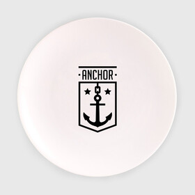 Тарелка с принтом Anchor Shield в Курске, фарфор | диаметр - 210 мм
диаметр для нанесения принта - 120 мм | anchor shield | анкор | море | морская тема | моряк | якорь | яхтклуб