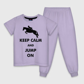 Детская пижама хлопок с принтом Keep Calm - конный спорт - лошади в Курске, 100% хлопок |  брюки и футболка прямого кроя, без карманов, на брюках мягкая резинка на поясе и по низу штанин
 | keep calm | конный | лошади