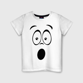 Детская футболка хлопок с принтом Удивление в Курске, 100% хлопок | круглый вырез горловины, полуприлегающий силуэт, длина до линии бедер | глаза | глазище | позитив | смайл | удивление