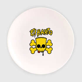 Тарелка с принтом El Barto в Курске, фарфор | диаметр - 210 мм
диаметр для нанесения принта - 120 мм | кости | мексика симпсон | прикольная картинка | череп