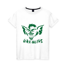 Женская футболка хлопок с принтом Гремлины (Gremlins) в Курске, 100% хлопок | прямой крой, круглый вырез горловины, длина до линии бедер, слегка спущенное плечо | gremlins | гремлин | мифические существа | мифы