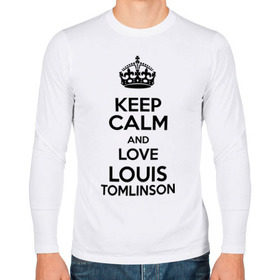 Мужской лонгслив хлопок с принтом Keep calm and love Louis Tomlinson в Курске, 100% хлопок |  | Тематика изображения на принте: 1d | keep calm | louis tomlinson | music | one direction | луи томлинсон
