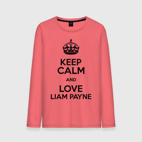 Мужской лонгслив хлопок с принтом Keep calm and love Liam Payne в Курске, 100% хлопок |  | 1d | keep calm | liam payne | music | one direction | лиам пейн