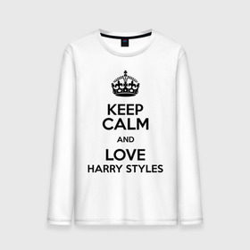 Мужской лонгслив хлопок с принтом Keep calm and love Harry Styles в Курске, 100% хлопок |  | Тематика изображения на принте: 1d | harry styles | keep calm | music | one direction | гарри стайлс