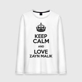 Мужской лонгслив хлопок с принтом Keep calm and love Zayn Malik в Курске, 100% хлопок |  | 1d | keep calm | music | one direction | zayn malik | зейн малик