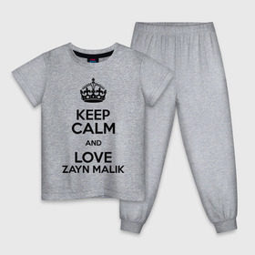 Детская пижама хлопок с принтом Keep calm and love Zayn Malik в Курске, 100% хлопок |  брюки и футболка прямого кроя, без карманов, на брюках мягкая резинка на поясе и по низу штанин
 | 1d | keep calm | music | one direction | zayn malik | зейн малик