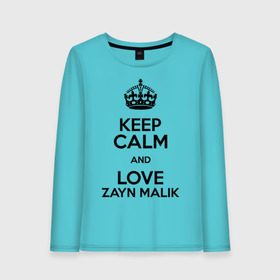 Женский лонгслив хлопок с принтом Keep calm and love Zayn Malik в Курске, 100% хлопок |  | Тематика изображения на принте: 1d | keep calm | music | one direction | zayn malik | зейн малик