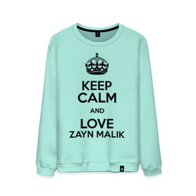 Мужской свитшот хлопок с принтом Keep calm and love Zayn Malik в Курске, 100% хлопок |  | 1d | keep calm | music | one direction | zayn malik | зейн малик