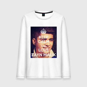 Мужской лонгслив хлопок с принтом Keep calm and love Zayn Malik в Курске, 100% хлопок |  | Тематика изображения на принте: 1d | keep calm | music | one direction | zayn malik | зейн малик