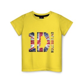 Детская футболка хлопок с принтом 1D в Курске, 100% хлопок | круглый вырез горловины, полуприлегающий силуэт, длина до линии бедер | Тематика изображения на принте: 1d | british flag | flag | keep calm | music | one direction | британский флаг | флаг