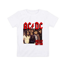Детская футболка хлопок с принтом Girls got the rhythm в Курске, 100% хлопок | круглый вырез горловины, полуприлегающий силуэт, длина до линии бедер | acdc | rock | блюз рок | рок | рок группа | рок н ролл | хард рок | эйсидиси