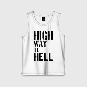 Детская майка хлопок с принтом High way to hell в Курске,  |  | acdc | rock | блюз рок | рок | рок группа | рок н ролл | хард рок | эйсидиси