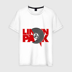 Мужская футболка хлопок с принтом Linkin Park в Курске, 100% хлопок | прямой крой, круглый вырез горловины, длина до линии бедер, слегка спущенное плечо. | linkin park | rock | альтернативный метал | альтернативный рок | линкин парк | ню метал | рок | рэпкор | электроник рок