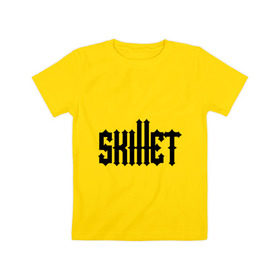 Детская футболка хлопок с принтом Skillet в Курске, 100% хлопок | круглый вырез горловины, полуприлегающий силуэт, длина до линии бедер | 