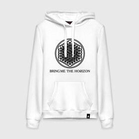 Женская толстовка хлопок с принтом Bring me the horizon в Курске, френч-терри, мягкий теплый начес внутри (100% хлопок) | карман-кенгуру, эластичные манжеты и нижняя кромка, капюшон с подкладом и шнурком | bmth | bring me the horizon | hardcore | kubana 2014 | rock | дэткор | музыка | рок | рок группы