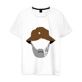 Мужская футболка хлопок с принтом Владелец фермы в Курске, 100% хлопок | прямой крой, круглый вырез горловины, длина до линии бедер, слегка спущенное плечо. | борода | зомби