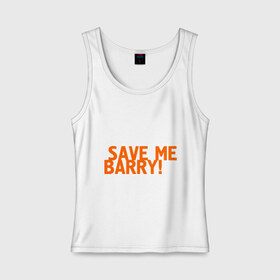 Женская майка хлопок с принтом Save me, Barry! в Курске, 95% хлопок, 5% эластан |  | misfits