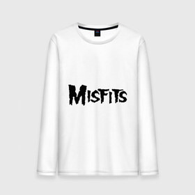Мужской лонгслив хлопок с принтом Misfits logo в Курске, 100% хлопок |  | misfits