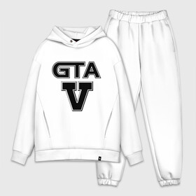 Мужской костюм хлопок OVERSIZE с принтом GTA 5 в Курске,  |  | five | grand theft auto | gta | gta 5 | logo | гта | гта пять | лого | логотип