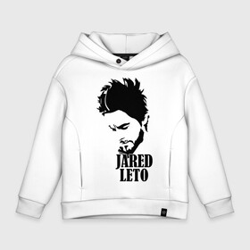 Детское худи Oversize хлопок с принтом Jared Leto в Курске, френч-терри — 70% хлопок, 30% полиэстер. Мягкий теплый начес внутри —100% хлопок | боковые карманы, эластичные манжеты и нижняя кромка, капюшон на магнитной кнопке | 30 seconds to mars | 30 stm | rock | джаред лето | музыка | рок