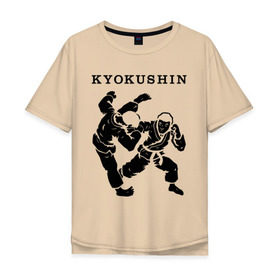 Мужская футболка хлопок Oversize с принтом Киокушинкай - кекусинкай в Курске, 100% хлопок | свободный крой, круглый ворот, “спинка” длиннее передней части | каратэ | киокушинкай