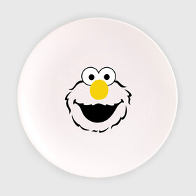 Тарелка с принтом Sesame Street Elmo Big Smile в Курске, фарфор | диаметр - 210 мм
диаметр для нанесения принта - 120 мм | cookie monster | elmo | sesame street | улица сезам