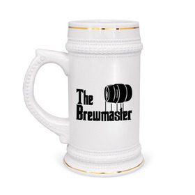 Кружка пивная с принтом The brewmaster (пивовар) в Курске,  керамика (Материал выдерживает высокую температуру, стоит избегать резкого перепада температур) |  объем 630 мл | крестный отец | парордия | прикол