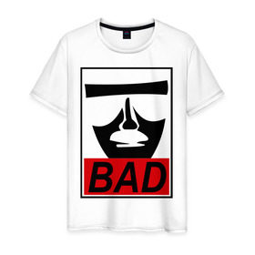 Мужская футболка хлопок с принтом Breaking Bad в Курске, 100% хлопок | прямой крой, круглый вырез горловины, длина до линии бедер, слегка спущенное плечо. | bad | breaking bad | во все тяжкие